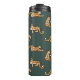 Leopard Muster flache Farbe nahtlose Design-Bild Thermosbecher