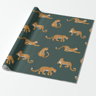 Leopard Muster flache Farbe nahtlose Design-Illust Geschenkpapier