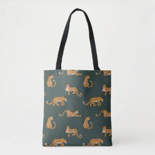 Leopard Muster flache Farbe nahtlose Design-Illust Tasche