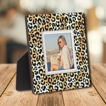 Leopard Muster Frameless Foto Easel Back
