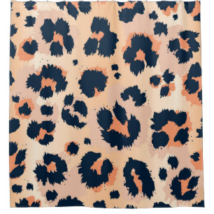 Leopard Muster: Funny Seamless Design Duschvorhang