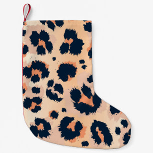 Leopard Muster: Funny Seamless Design Kleiner Weihnachtsstrumpf