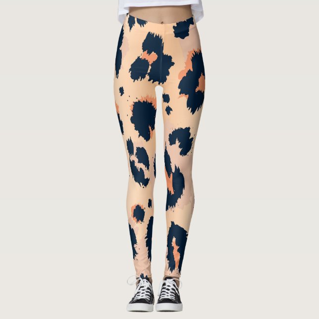 Leopard Muster: Funny Seamless Design Leggings (Vorderseite)