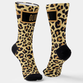 Leopard-Muster für klassische Individuelle Name-Dr Socken