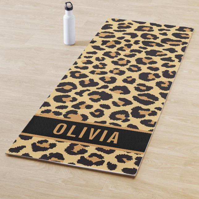 Leopard-Muster für klassische Individuelle Name-Dr Yogamatte (Beispiel)
