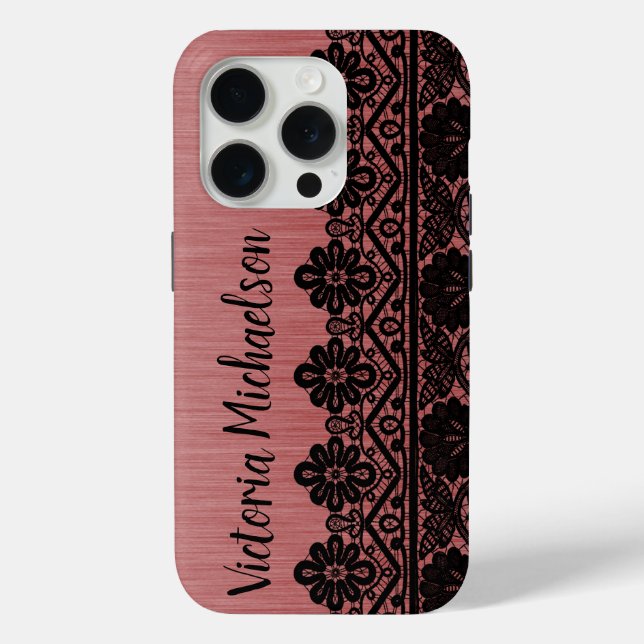 Leopard-Muster in rosa Case-Mate iPhone Hülle (Rückseite)