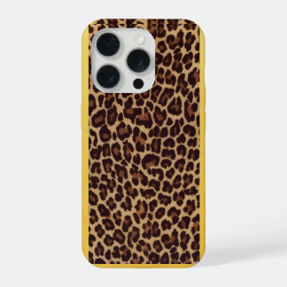 Leopard-Muster iPhone 15 Pro Hülle – Kühnes Tier 