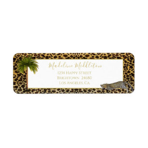 Leopard Muster Palm Tree Tropical Personal