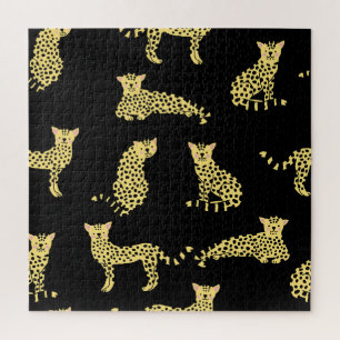 Leopard Muster: Schwarze Hintergrundekäse