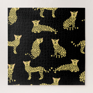 Leopard Muster: Schwarze Hintergrundekäse