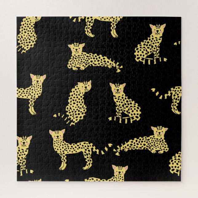 Leopard Muster: Schwarze Hintergrundekäse (Vertikal)