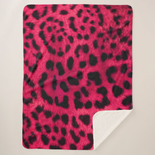 Leopard Muster Sherpadecke