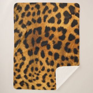 Leopard Muster Sherpadecke