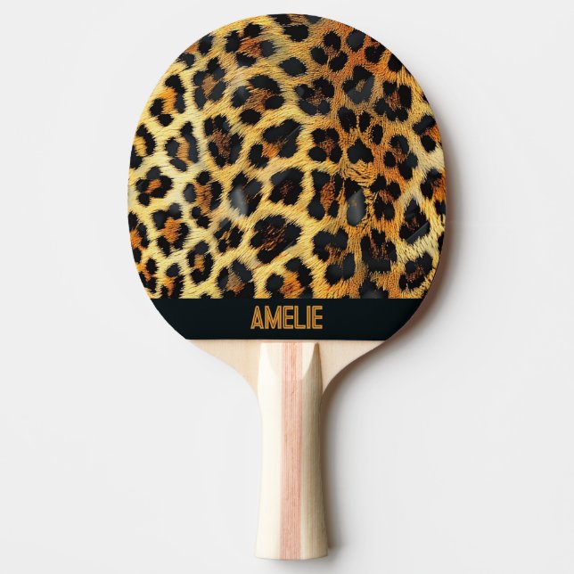 Leopard Muster Tischtennis Schläger (Vorderseite)