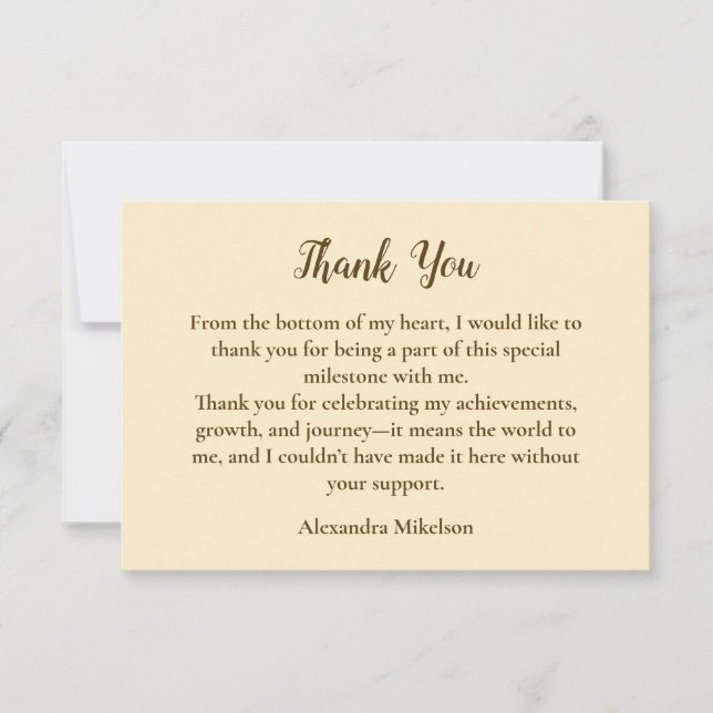 Leopard Neutral 50 & Fabulous Birthday Dankeskarte (Vorderseite)