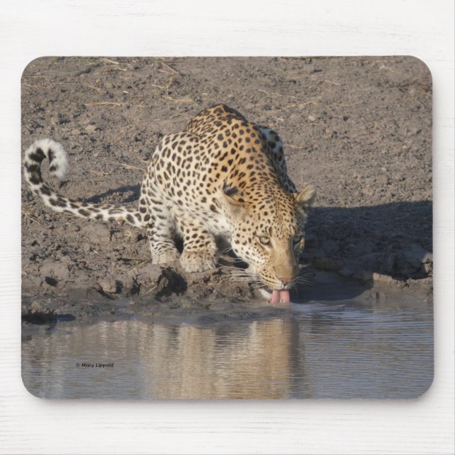 LEOPARD NIMMT EINEN TRUNK MOUSEPAD (Vorne)