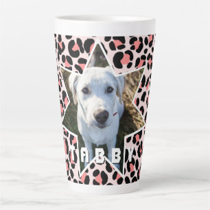 Leopard Orange Black Foto Personalisiert Milchtasse
