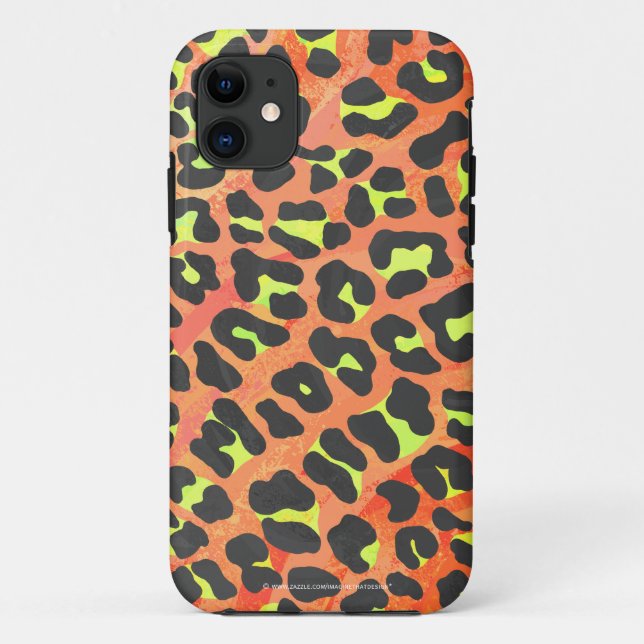 Leopard Orange und Gelb Case-Mate iPhone Hülle (Rückseite)