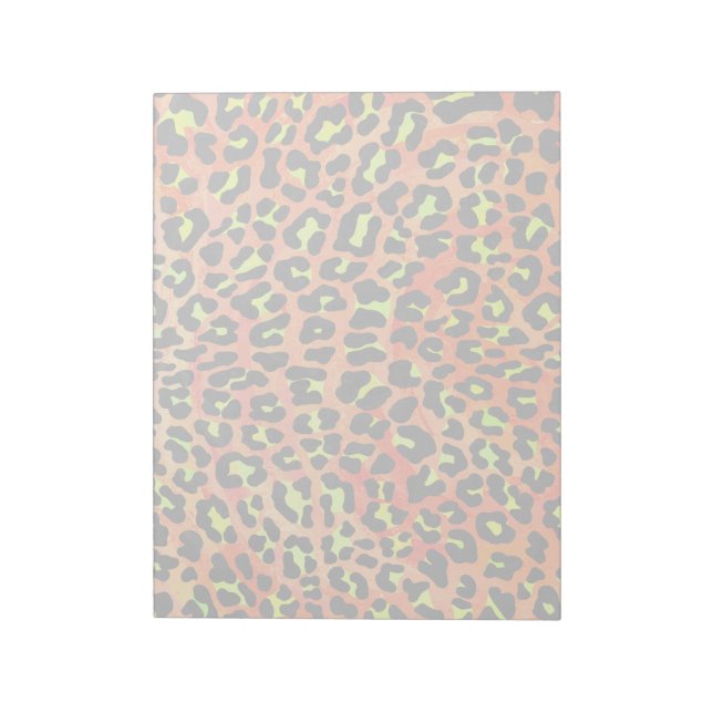 Leopard Orange und Gelb Notizblock (Rotiert)