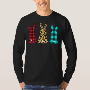 Leopard Ostereier Bunny Rabbit Trio Niedliche Frau T-Shirt