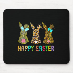 Leopard Ostern Kaninchen Trio Niedlich Ostern Tag Mousepad