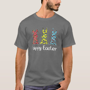 Leopard Ostern Kaninchen Trio Niedlich Ostern Tag T-Shirt