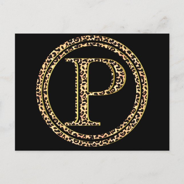 Leopard P Postkarte (Vorderseite)