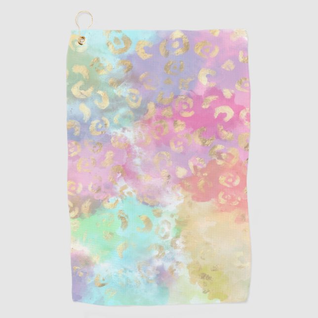 Leopard Paint Serie Design 2  Golfhandtuch (Vorderseite)