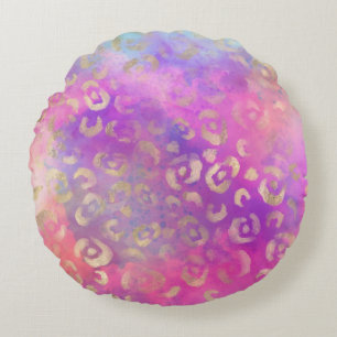 Leopard Paint Series Design 11 Rundes Kissen