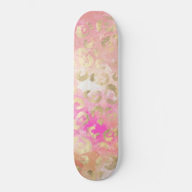 Leopard Paint Series Design 5 Skateboard (Vorderseite)