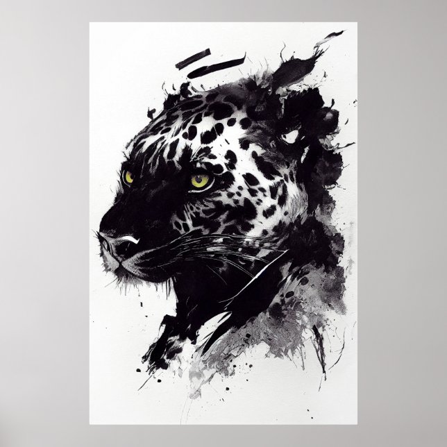Leopard Panther Wild Nature Freier Geist Pinakothe Poster (Vorne)