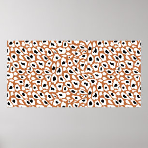 Leopard pattern, afrikanisches Tier Print Design Poster