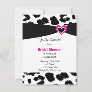 Leopard Pattern Bridal Dusche Einladung
