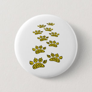 Leopard Paw Print Button