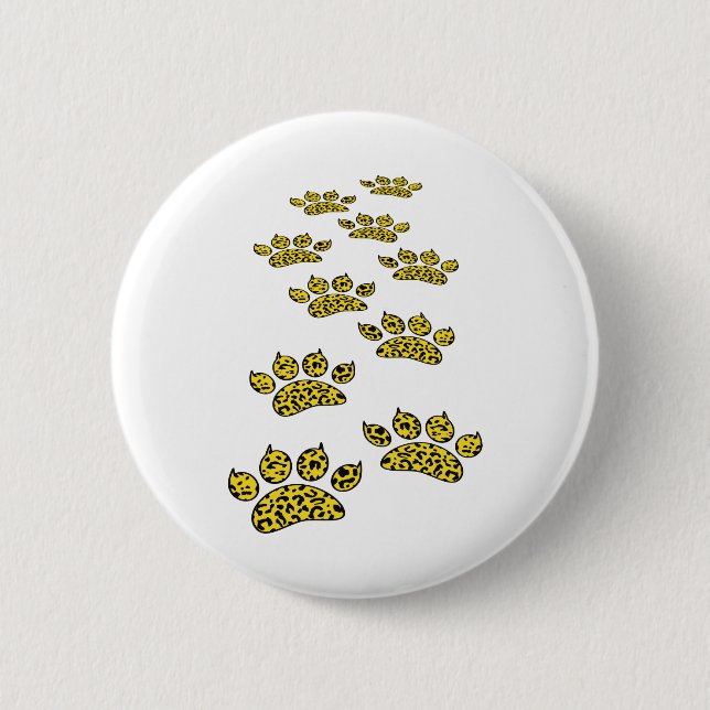 Leopard Paw Print Button (Vorderseite)