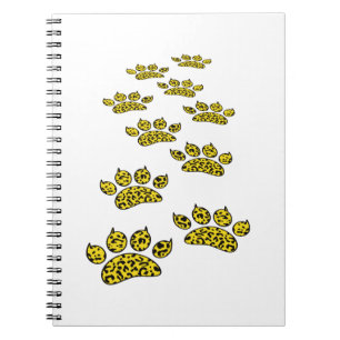 Leopard Paw Print Notizblock