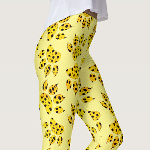 Leopard Paw Print Pattern Leggings