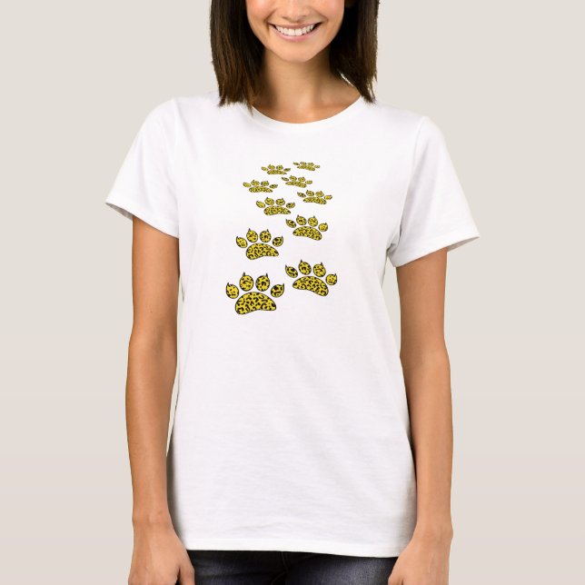 Leopard Paw Print T-Shirt (Vorderseite)