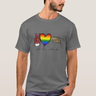 Leopard Peace Liebe Nebraska Herz LGBT Pride Chris T-Shirt