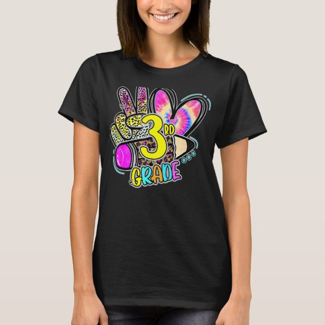 Leopard Peace Out Dritte Stufe 3 T-Shirt (Vorderseite)