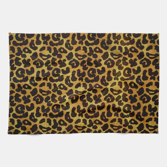 Leopard-Pelz-Druck-Tier-Muster Handtuch (Horizontal)
