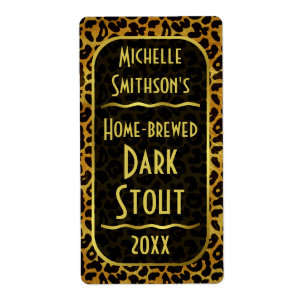 Leopard Pelz Print individuell anpassbare Bierbrau