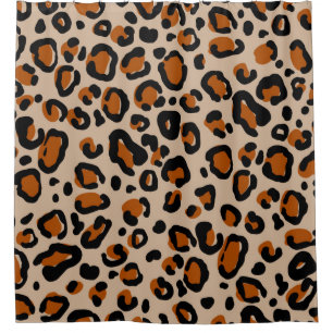 Leopard-Pelzmuster Duschvorhang