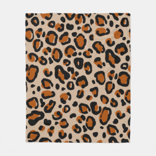 Leopard-Pelzmuster Fleecedecke