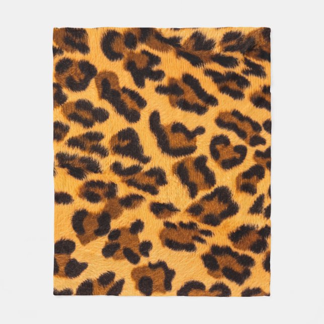 Leopard-Pelzmuster Fleecedecke (Vorderseite)