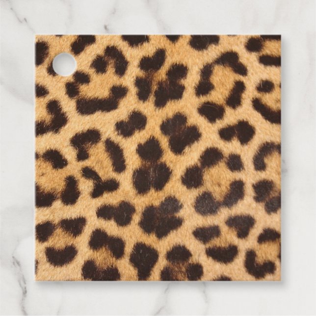 Leopard-Pelzmuster Geschenkanhänger (Vorderseite)