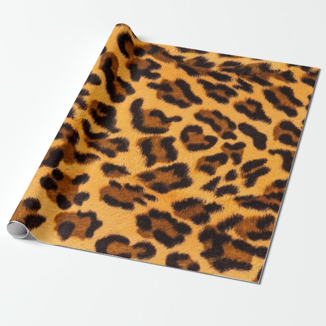 Leopard-Pelzmuster Geschenkpapier (Ungerollt)