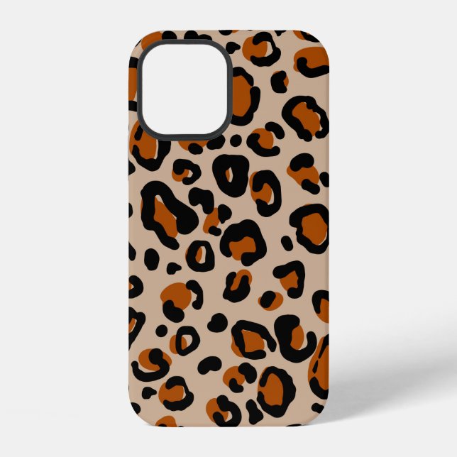 Leopard-Pelzmuster iPhone 12 Hülle (Rückseite)