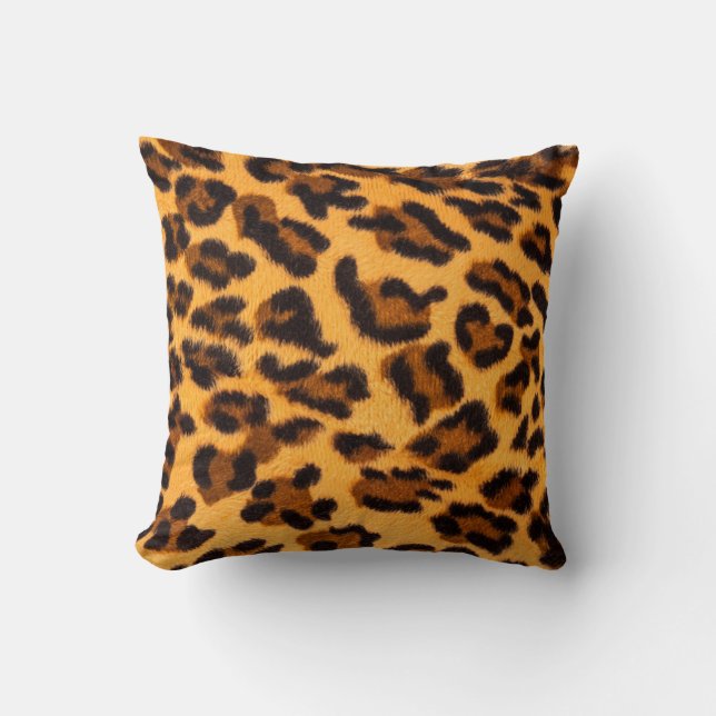 Leopard-Pelzmuster Kissen (Vorderseite)
