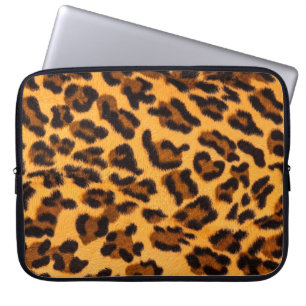 Leopard-Pelzmuster Laptopschutzhülle